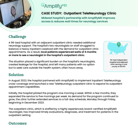 AmplifyMD Outpatient TeleNeurology Case Study